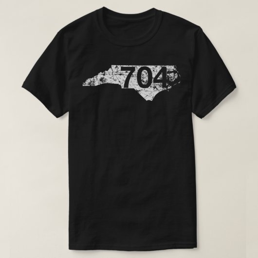 T-shirt Shelby Charlotte Salisbury Area Code 704 Shirt, No (Design devant)
