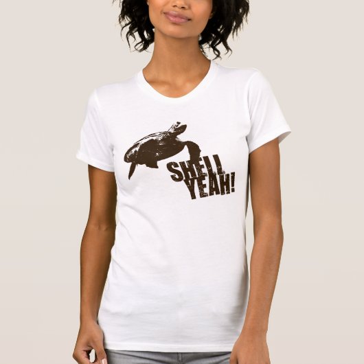 T-shirt Shell ouais ! Brun (Devant)