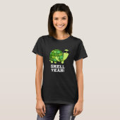 T-shirt Shell Ouais Funny Tortoise Pun Dark BG (Devant entier)