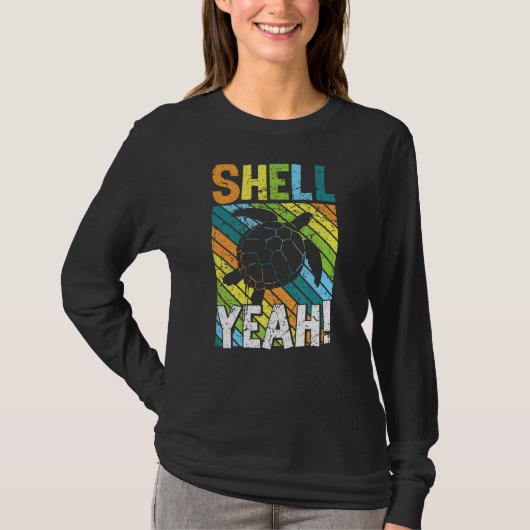 T-shirt Shell Ouais Turtle Jour des terres World Planet Da (Devant)