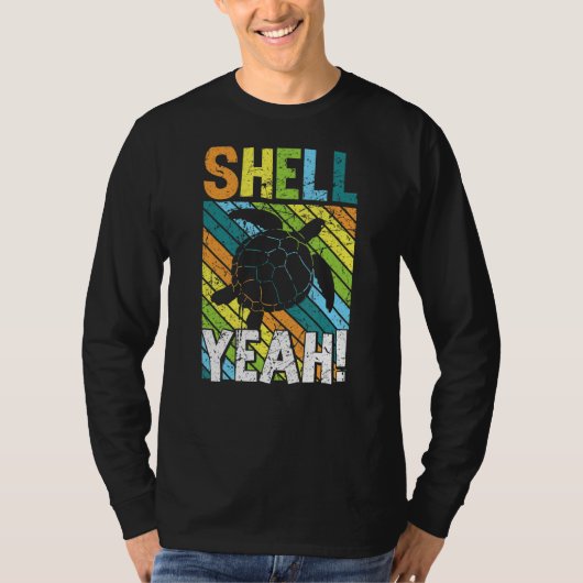 T-shirt Shell Ouais Turtle Jour des terres World Planet Da (Devant)