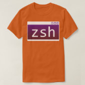 T-shirt shell Z rétro de fenêtre ZSH (Design devant)