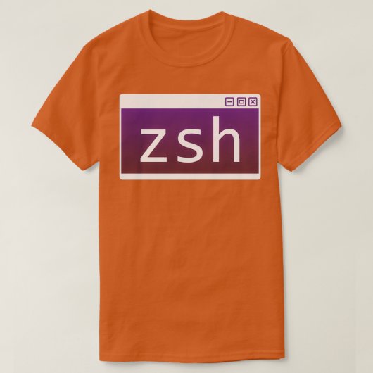 T-shirt shell Z rétro de fenêtre ZSH (Design devant)