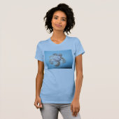 T-Shirt (ShellFlowerOnBlue) RFPMDesign ©️ 2012 (Voorkant volledig)