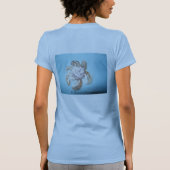 T-shirt (ShellFlowerOnBlue) RFPMDesigns ©️ 2012 (Dos)