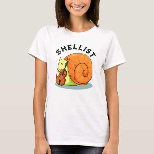 T-shirt Shellist Funny Snail Cello Pun (Devant)
