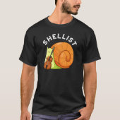 T-shirt Shellist Funny Snail Cello Pun Dark BG (Devant)