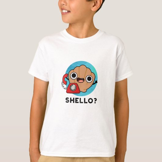 T-shirt Shello Funny Sea Shell Pun (Devant)