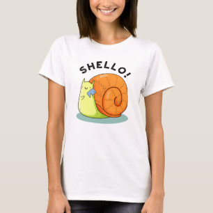T-shirt Shello Funny Snail Cellphone Pun