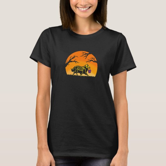 T-shirt Shelter Halloween Trick Ou Treat Shetland Sheepdog (Devant)