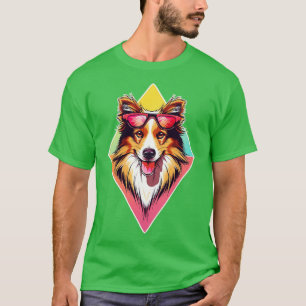 T-shirt Shelter Shetland Sheepdog Lunettes de soleil