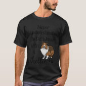 T-shirt Sheltie Cadeau Vieille Femme Et Sheltie Funny Shel (Devant)