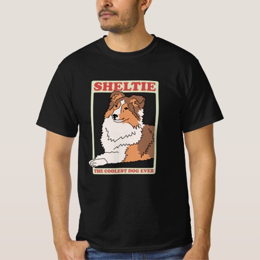 T-shirt Sheltie Coolest Dog | Shetland Sheepdog (Devant)