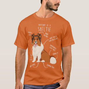 T-shirt Sheltie Shetland Sheepdog Anatomie
