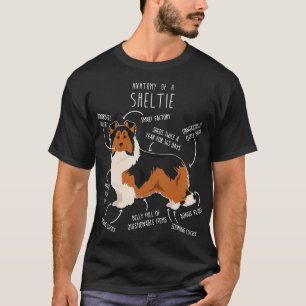 T-shirt Sheltie Shetland Sheepdog Anatomie 3