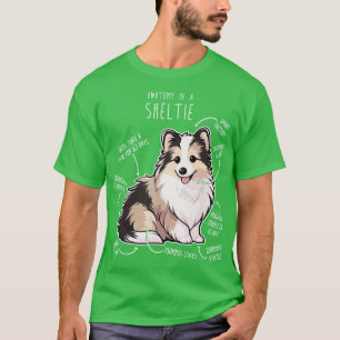 T-shirt Sheltie Shetland Sheepdog Anatomie 5