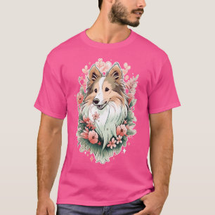 T-shirt Sheltie Shetland Sheepdog Pastel