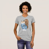 T-shirt Shelty Mama Cheveux Brown avec Merle Shetland Shee (Devant entier)