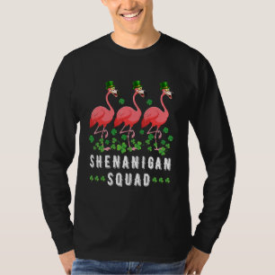T-shirt Shenanigan Squad Flamant rose Leprechaun Casquette