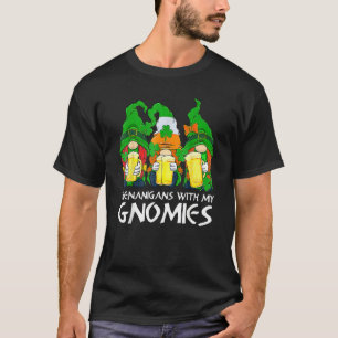 T-shirt Shenanigans Avec Mes Gnomies Bière Boire Funny St