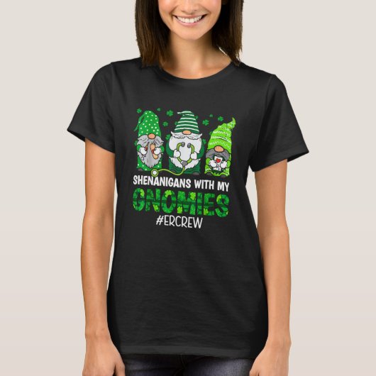 T-shirt Shenanigans Avec Mes Gnomies, St patrick D (Devant)