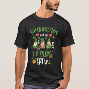T-shirt Shenanigans Avec Mon Er Infirmière Mignonnes Gnomi