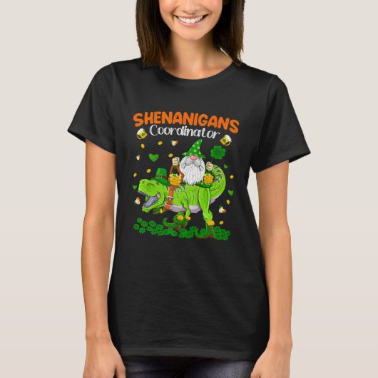 T-shirt Shenanigans Coordinator St Patrick's Day Dinosaur  (Devant)