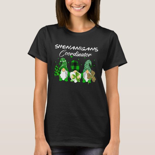 T-shirt Shenanigans Coordinator St Patricks Day Gnomes Gre (Devant)