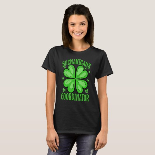 T-shirt Shenanigans Coordinator  Teacher St Patrick's Day (Devant entier)