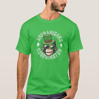 T-shirt Shenanigans Coordonnateur Monkey Funny St patrick