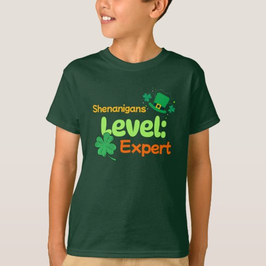 T-shirt Shenanigans Niveau Expert Drôle de St. Patrick (Devant)