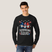 T-shirt Shenanigans Squad Happy 4th Of July  Gnome Patriot (Devant entier)
