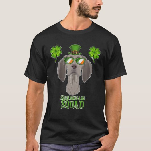 T-shirt Shenanigans Squad I St Patrick Weimaraner (Devant)