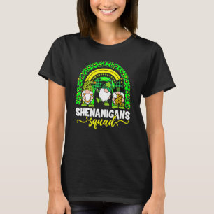 T-shirt Shenanigans Squad Irlandais Gnomes Rainbow St Patr