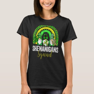 T-shirt Shenanigans Squad Irlandais Gnomes Rainbow St Patr