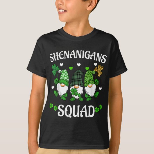 T-shirt Shenanigans Squad Jour de la Saint Patrick Gnomes  (Devant)