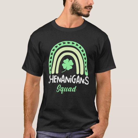 T-shirt Shenanigans Squad Rainbow St Patrick's Day Hommes (Devant)