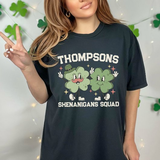 T-shirt Shenanigans Squad Retro Custom St. Patrick's Day