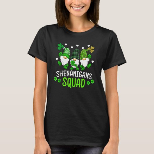T-shirt Shenanigans Squad St Patrick's Day Gnomes Green Fu (Devant)
