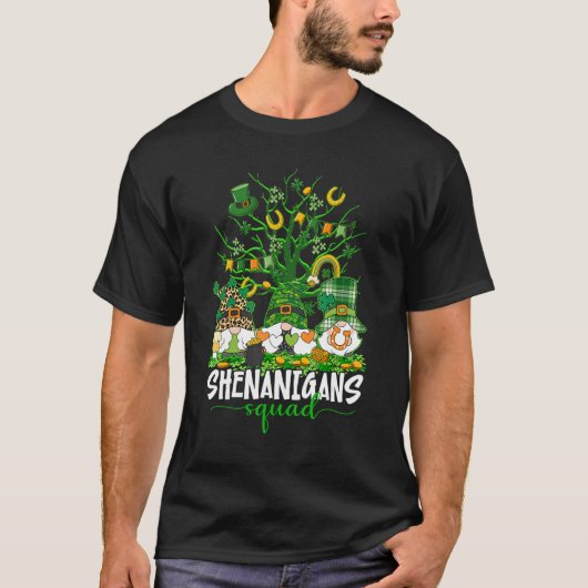 T-shirt Shenanigans Squad St Patricks Day Gnomes Green Tre (Devant)