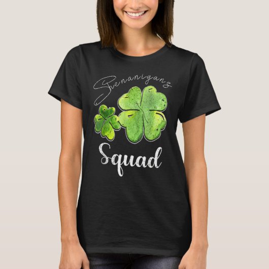 T-shirt Shenanigans Squad St Patrick's Day Shamrock C (Devant)