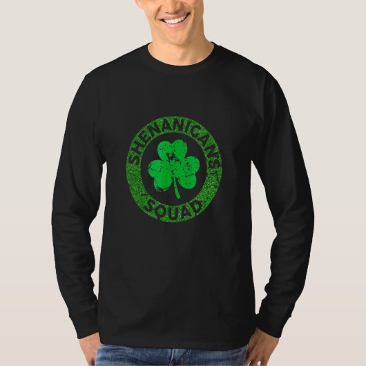 T-shirt Shenanigansquad Funny St Patrick's Day M Atching G (Devant)