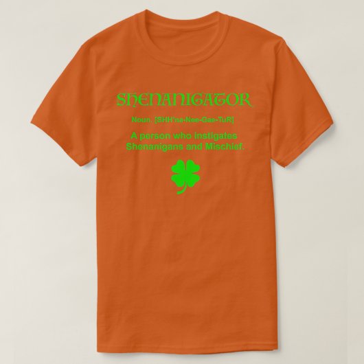 T-shirt Shenanigator Four Leaf Clocher Saint Patrick Day G (Design devant)