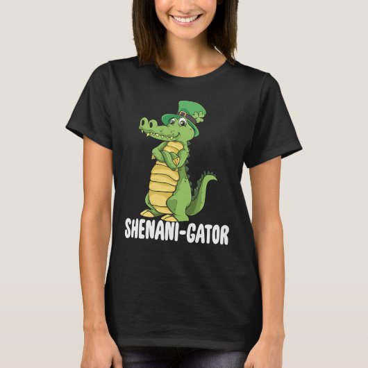 T-shirt Shenanigator Saint Patrick Day Alligator irlandais (Devant)
