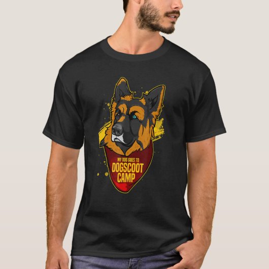 T-shirt Shepherd Dog va au Scoot Camp (Devant)