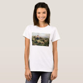 T-shirt Shepherdess with Sheep in a Landscape (Devant entier)
