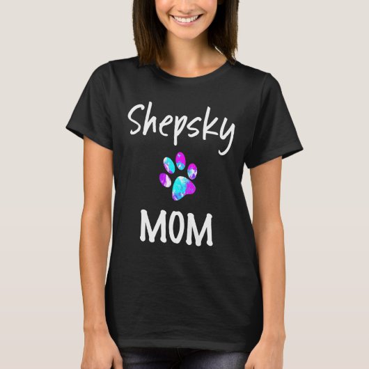 T-shirt Shepsky Mom German Shepherd Husky Mix Propriétaire (Devant)