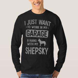T-shirt Shepsky Papa Garage Hommes Accroché avec 1