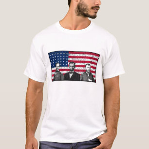 T-shirt Sherman, Lincoln, et Grant avec la frontière noire