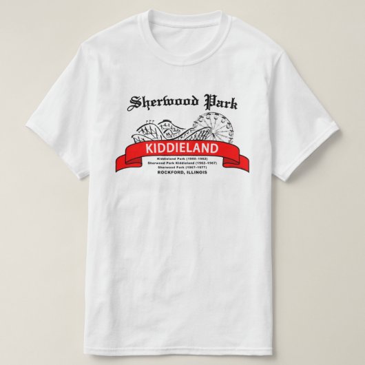 T-shirt Sherwood Park Kiddieland, Rockford, IL. (Design devant)
